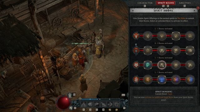 Diablo 4 Druid Build Howling Tempest - Spirit Boons Selection